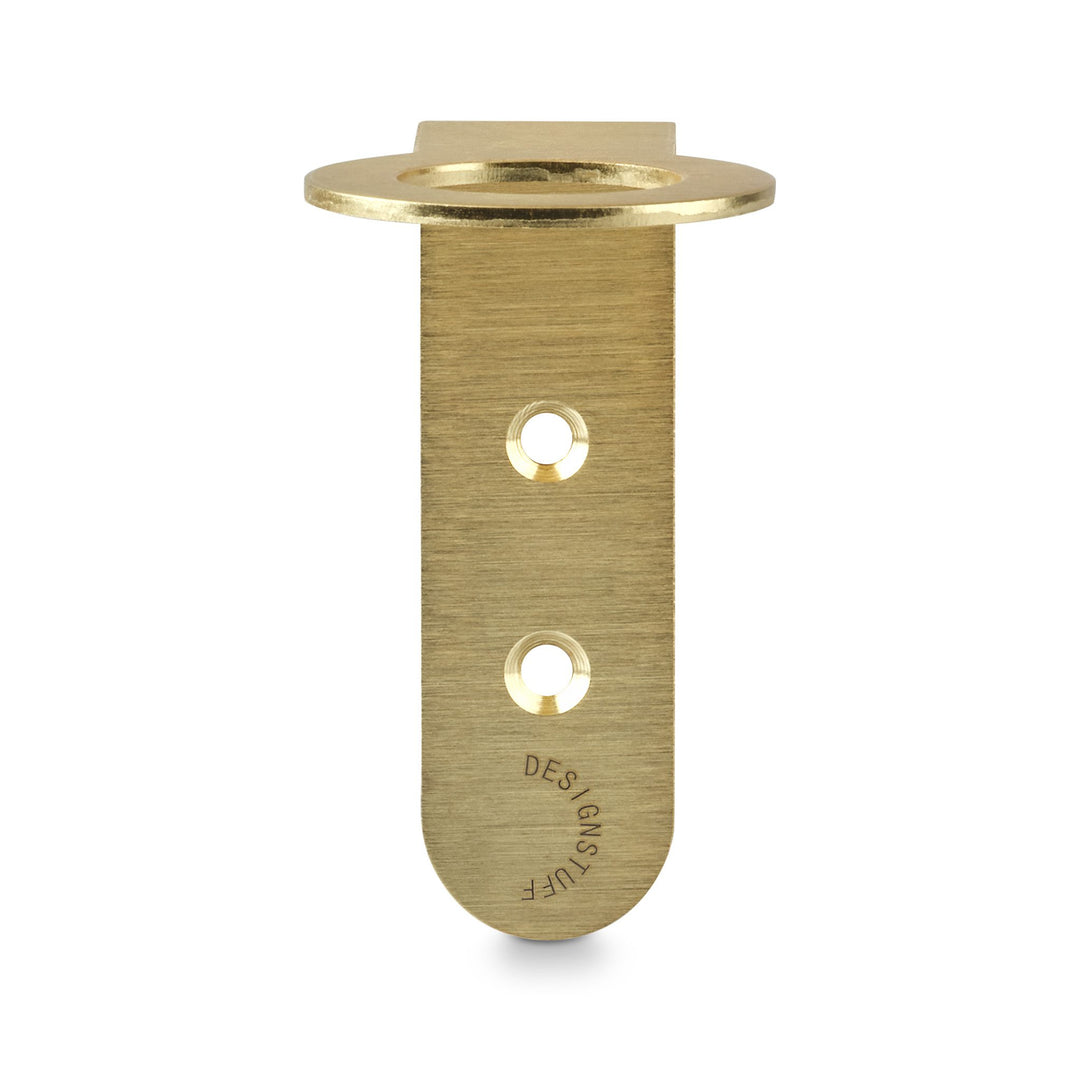 DESIGNSTUFF Floating Soap Dispenser Holder, Brushed Brass