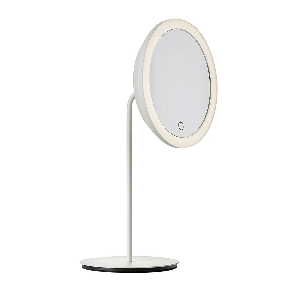 ZONE DENMARK Illuminated Standing Mirror x5 Magnifier, White