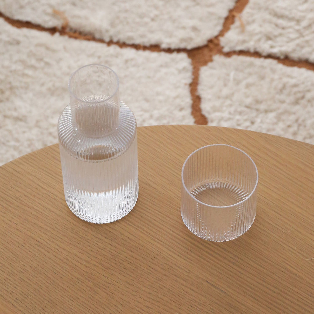 ferm LIVING Ripple Carafe Set, Clear