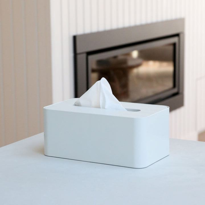 DESIGNSTUFF Tissue Box, White