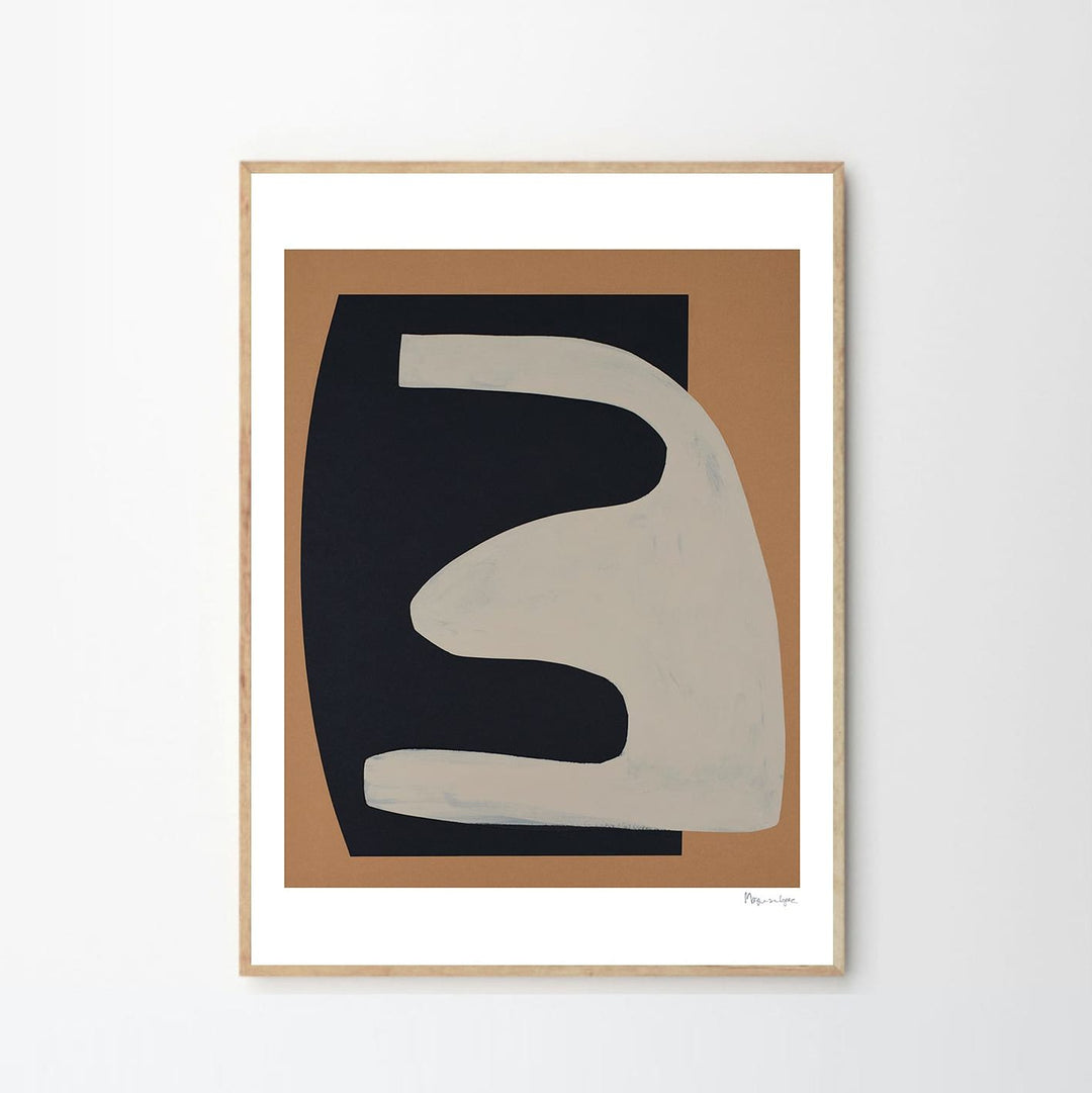 THE POSTER CLUB Berit Mogensen Lopez, Beige on Black, Poster Art Print, 50x70cm