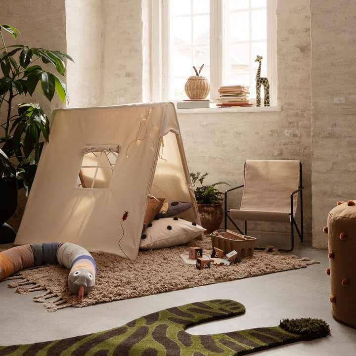 ferm LIVING Tent with Ladybird Embroidery, Natural