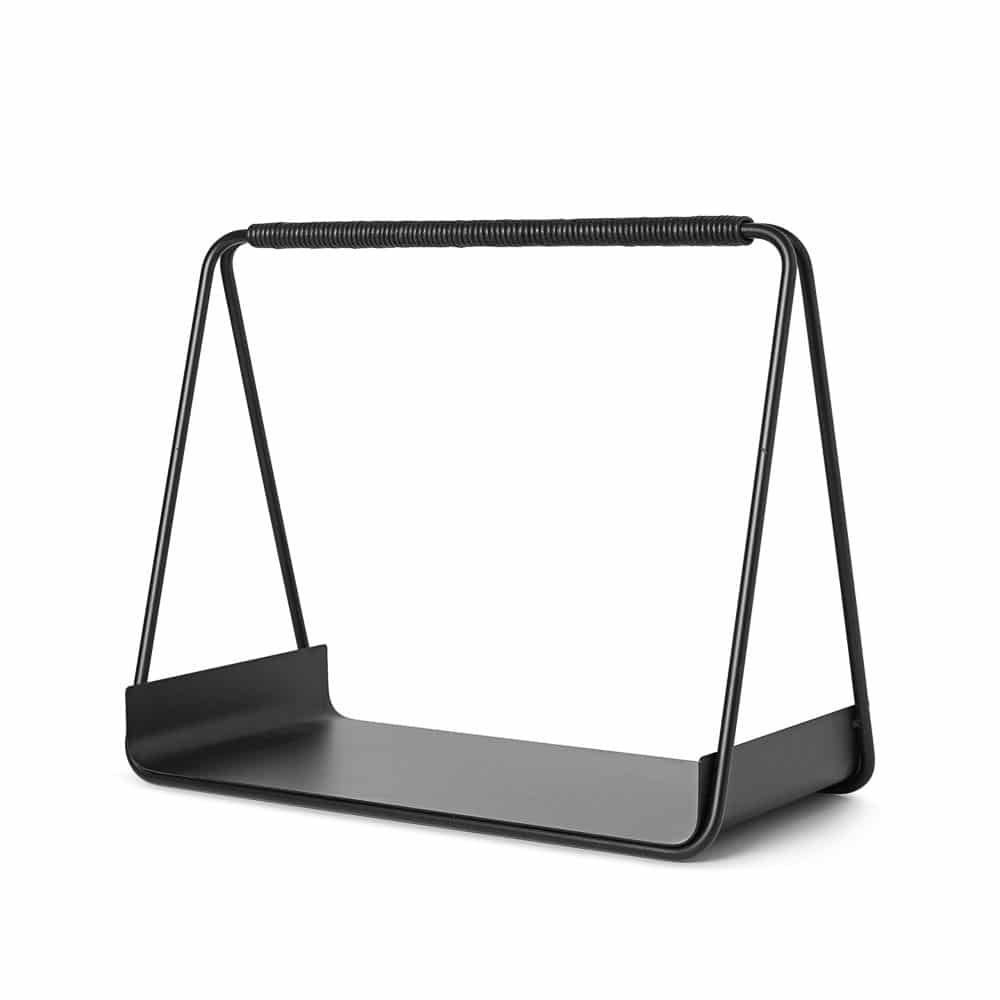 ferm LIVING Port Wood Basket, Black