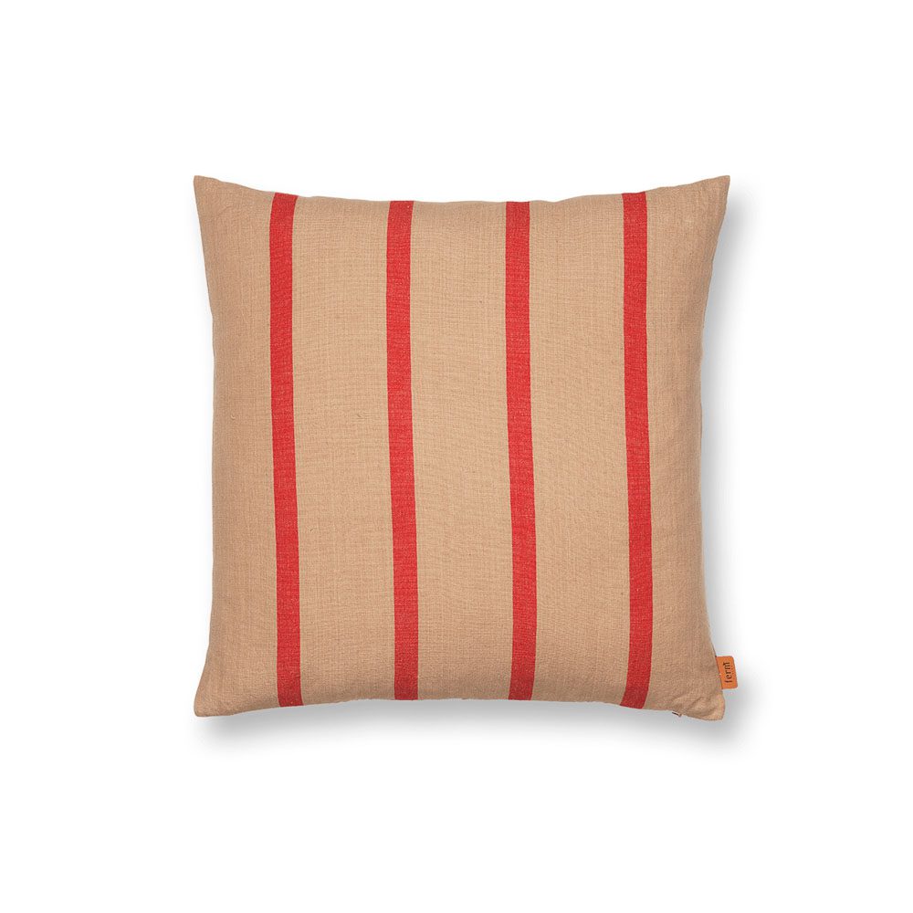 ferm LIVING Grand Cushion, Camel/Red