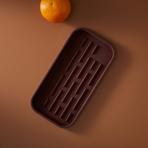 DESIGNSTUFF Sink Tray and Sponge Holder Silicone, Burgundy