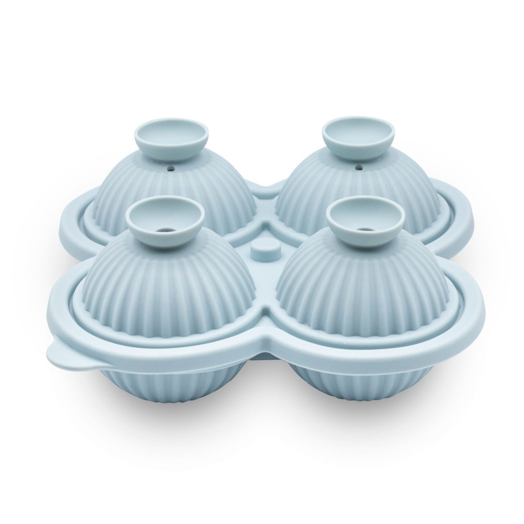 DESIGNSTUFF Sphere Riplet Ice Cube Tray, Ice Blue