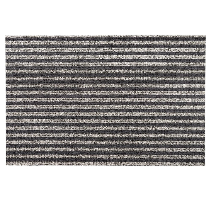 CHILEWICH Utility Door Mat, Shag In Out Mat, Breton Stripe/Gravel 61x91cm