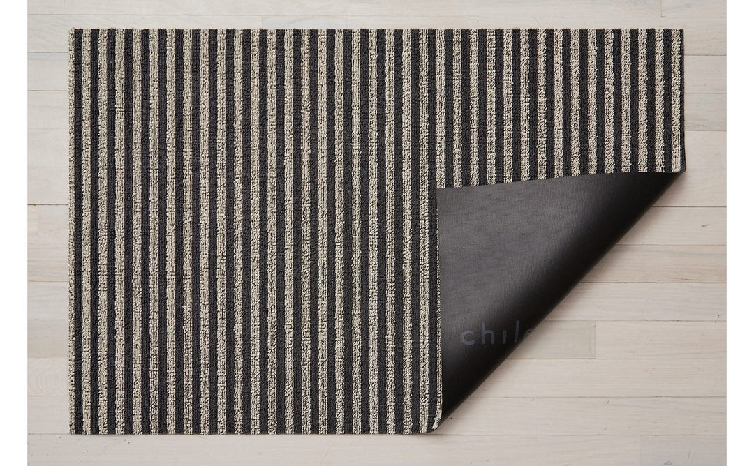 CHILEWICH Utility Door Mat, Shag In Out Mat, Breton Stripe/Gravel 61x91cm