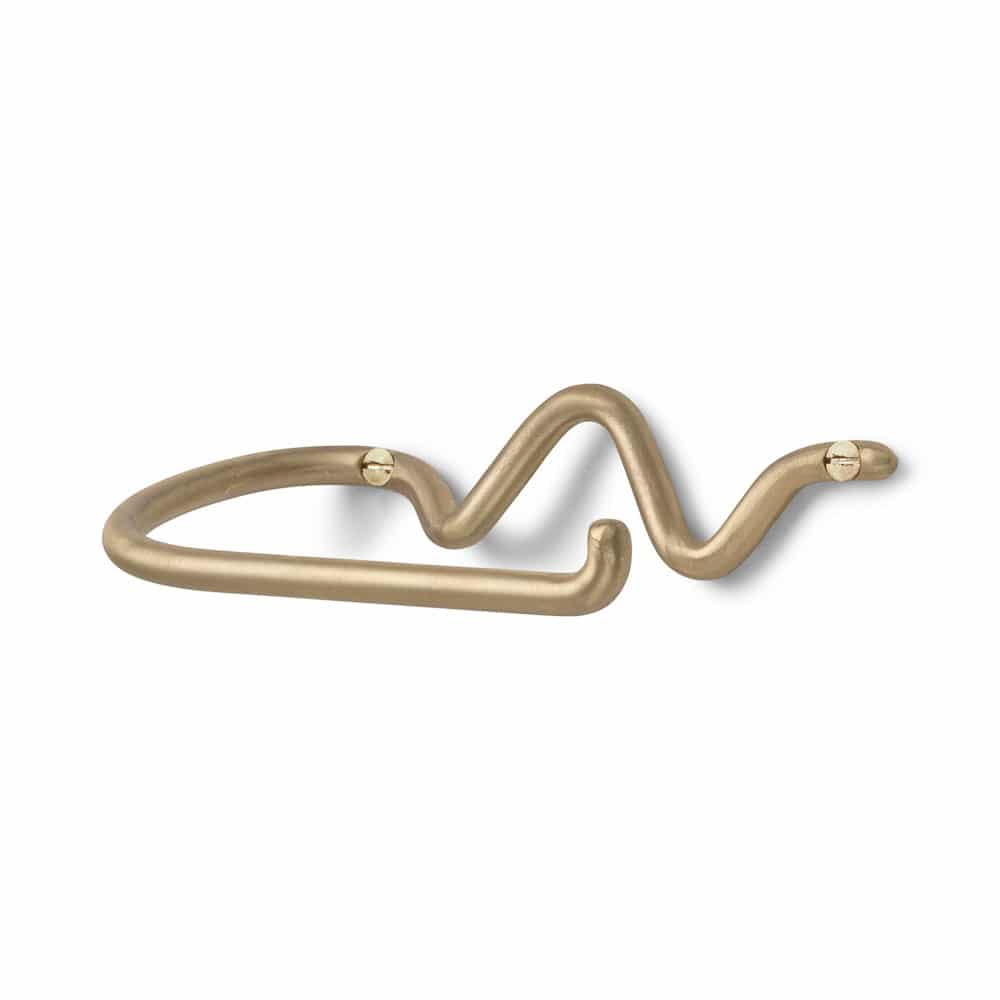 ferm LIVING Curvature Toilet Paper Holder, Brass