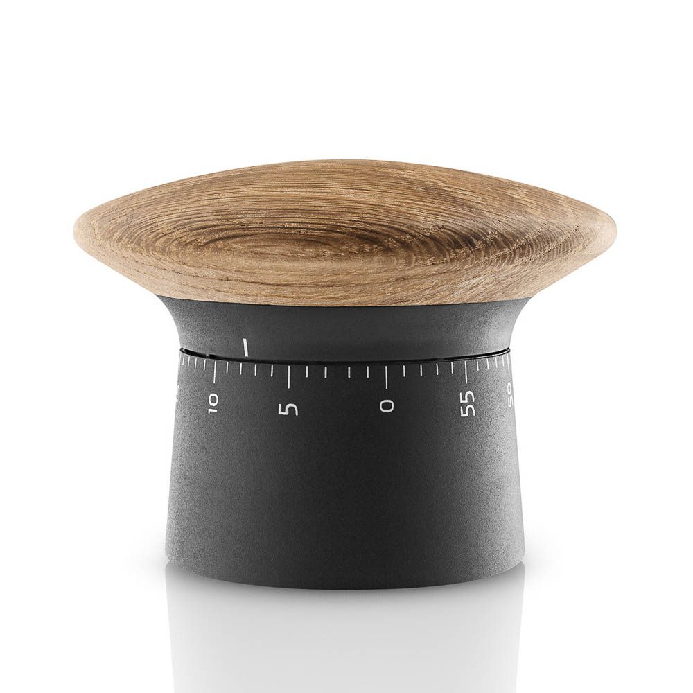 Packshot of kitchen timer from Eva Solo made of wood and plastic.