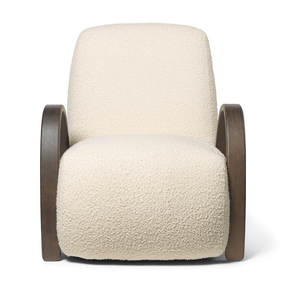 A packshot of Buur Lounge Chair in Nordic Boucle off-white.