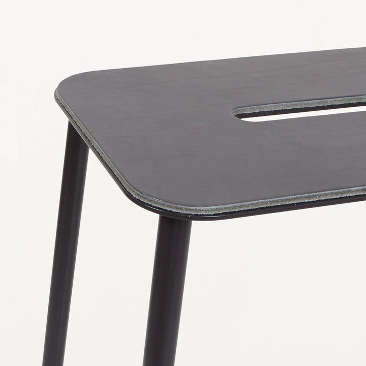 PRE-ORDER | FRAMA Adam Stool, Black/Anthracite Leather, H65cm