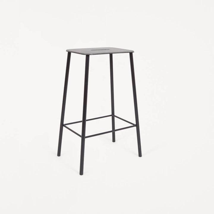 PRE-ORDER | FRAMA Adam Stool, Black/Anthracite Leather, H65cm