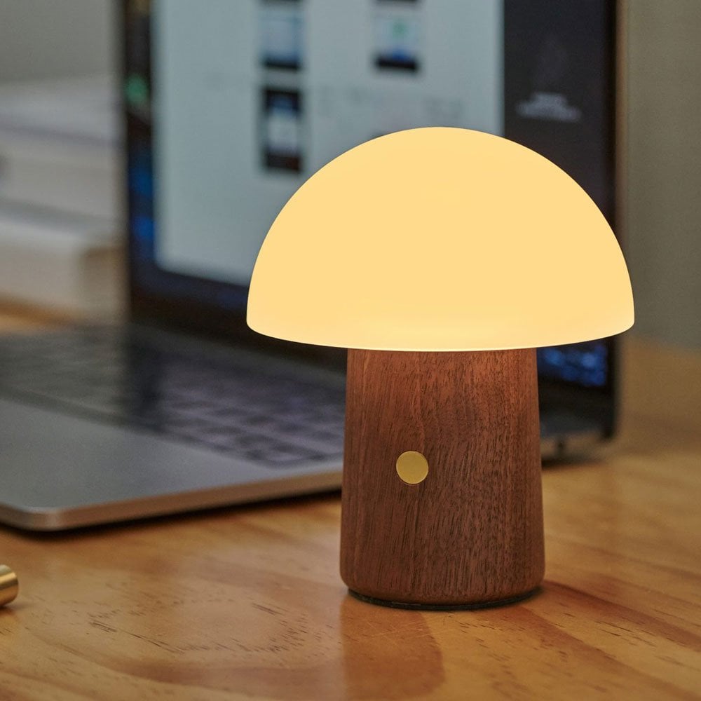 Mini Alice mushroom shaped portable night light to set a calming and relaxing mood.