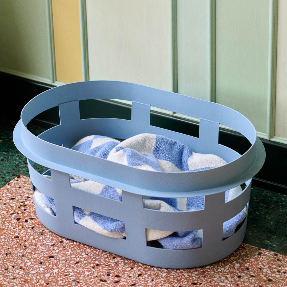 Towel in Hay washing laundry basket