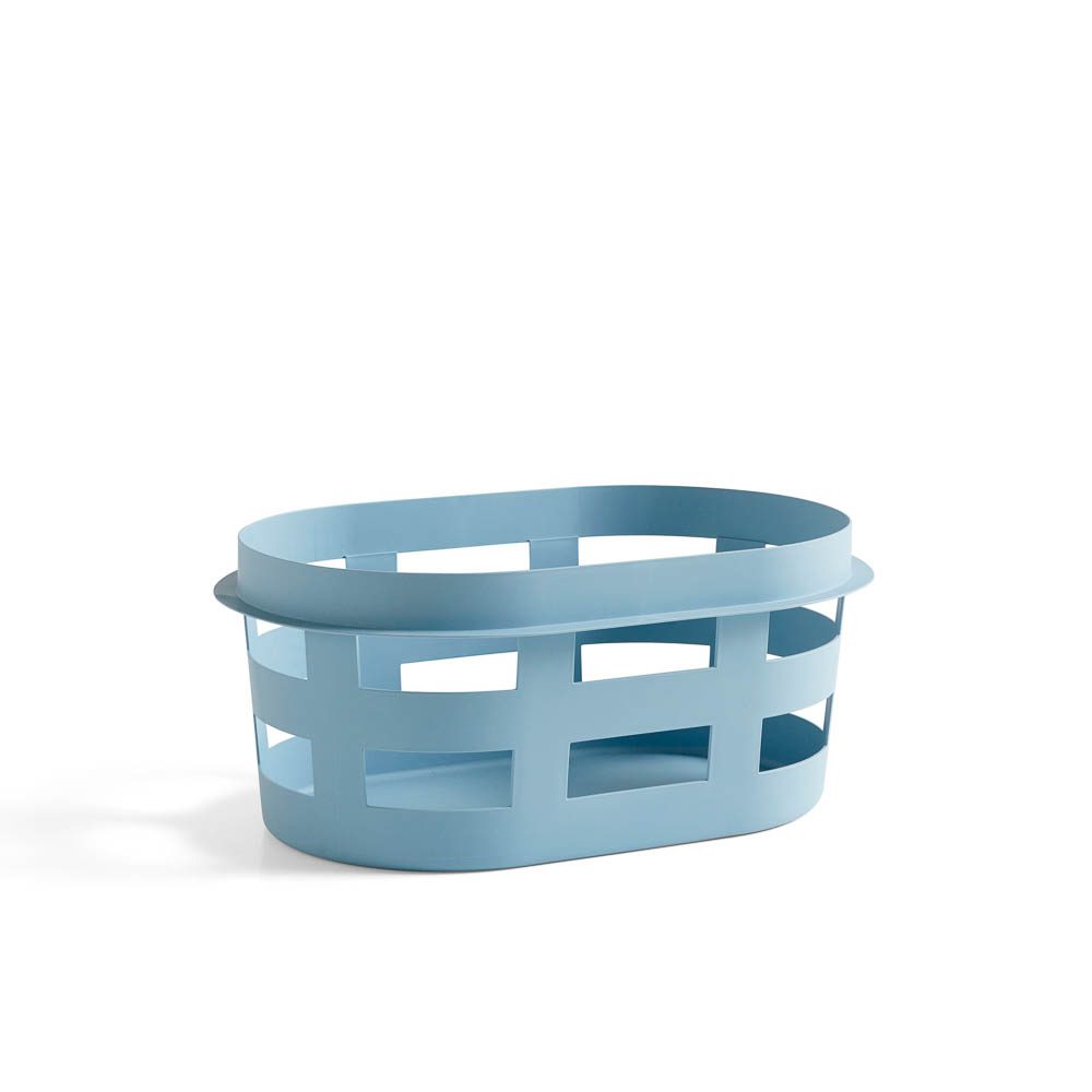 Hay washing laundry basket on a white background