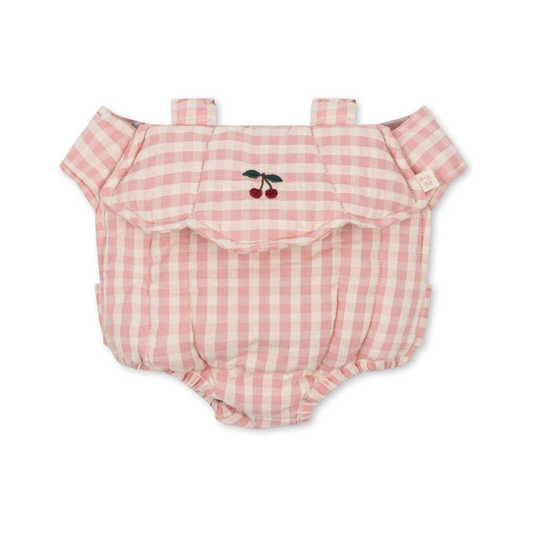 KONGES SLØJD Doll Carrier, Powder Pink/Check