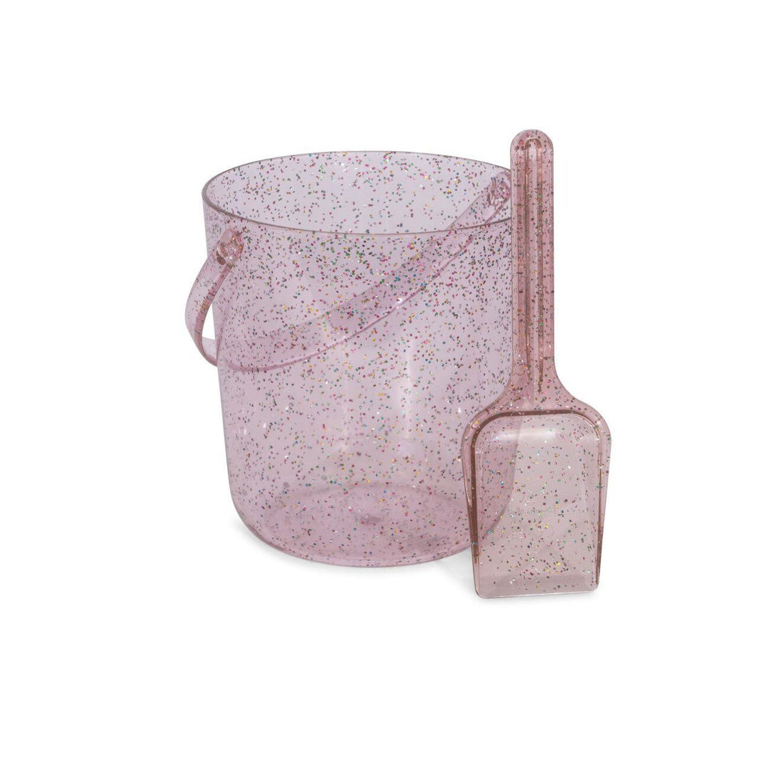 KONGES SLØJD Kids Beach Bucket and Shovel, Glitter