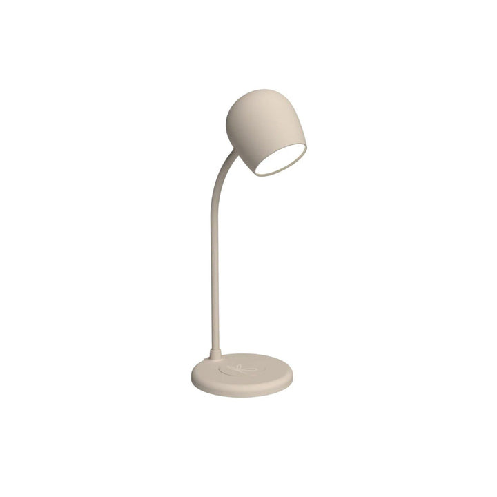 KREAFUNK Ellie Lamp w/ Speaker & Wireless Charger, Ivory Sand