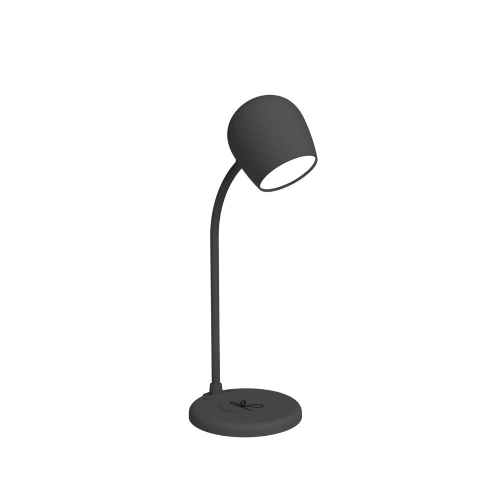 KREAFUNK Ellie Lamp w/ Speaker & Wireless Charger, Black