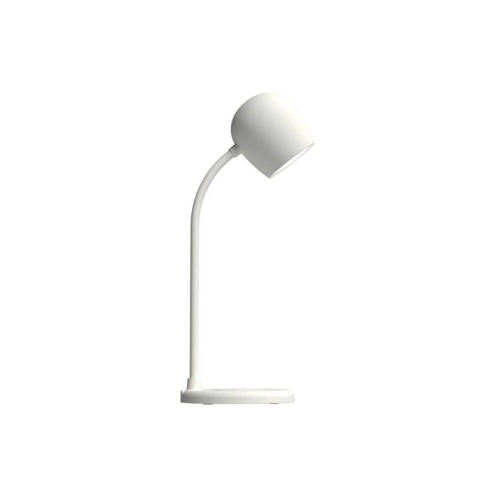 KREAFUNK Ellie Lamp w/ Speaker & Wireless Charger, White