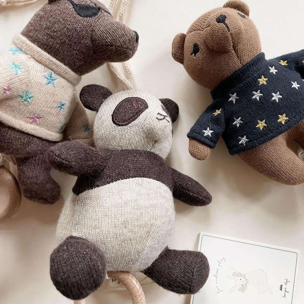 KONGES SLØJD Mini Toys Bear Organic Cotton, Multi