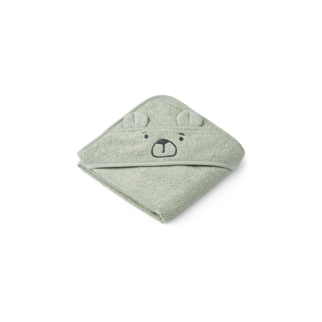 LIEWOOD Albert Bear Hooded Towel 70x70 cm, Dove Blue