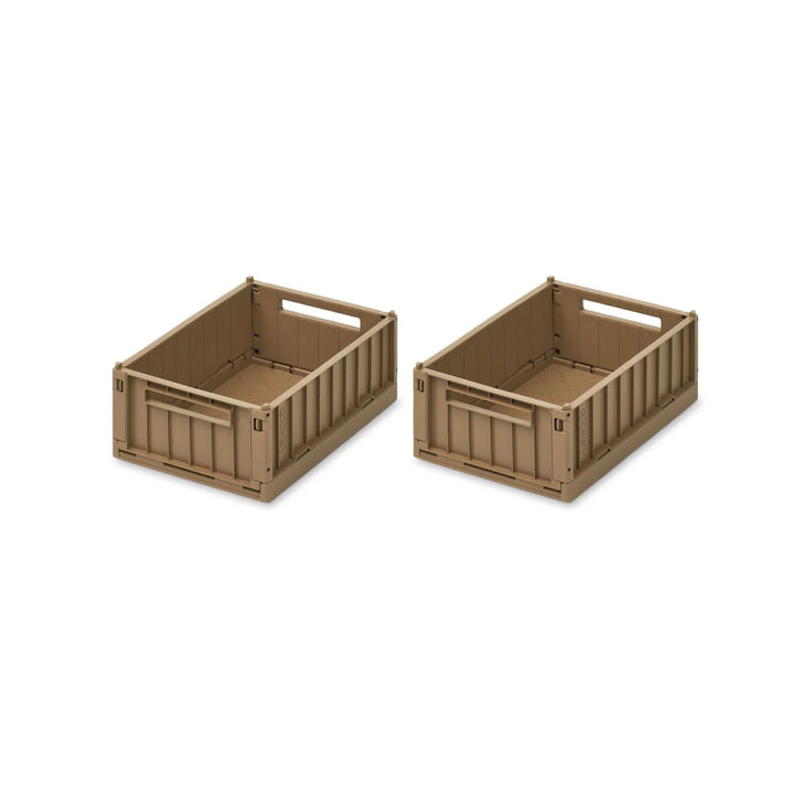 LIEWOOD Weston Storage Box, M, Oat (Set of 2)