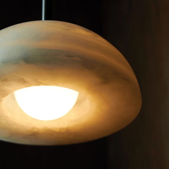 PRE-ORDER | MARZ DESIGNS Aurelia Pendant Light, White Onyx/Brushed Black