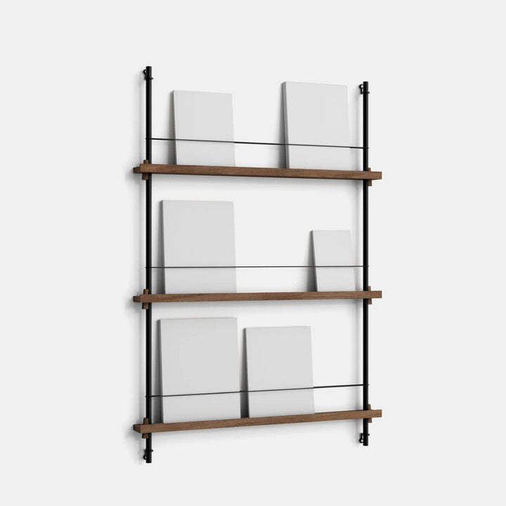 PRE-ORDER | MOEBE Magazine Shelving, MS.115.1, Smoked Oak/Black