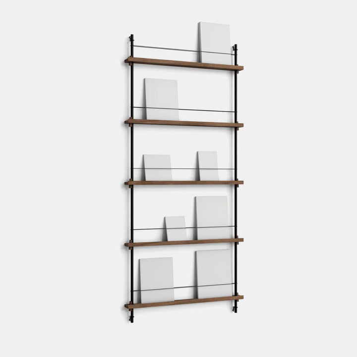 PRE-ORDER | MOEBE Magazine Shelving, MS.180.1, Smoked Oak/Black