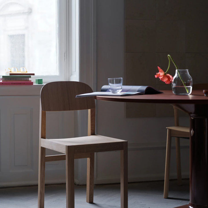 PRE-ORDER | MUUTO Midst Table, Dark Red Linoleum/Dark Red - 2 Sizes