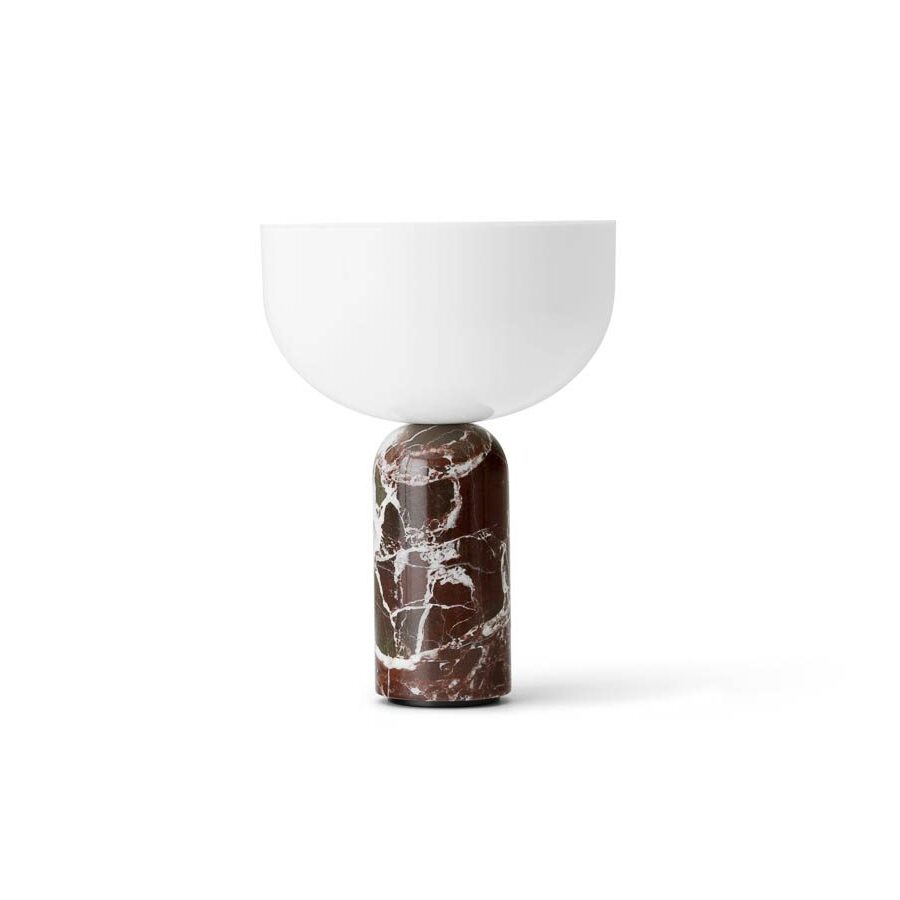 New Works Kizu portable lamp rosso levanto marble