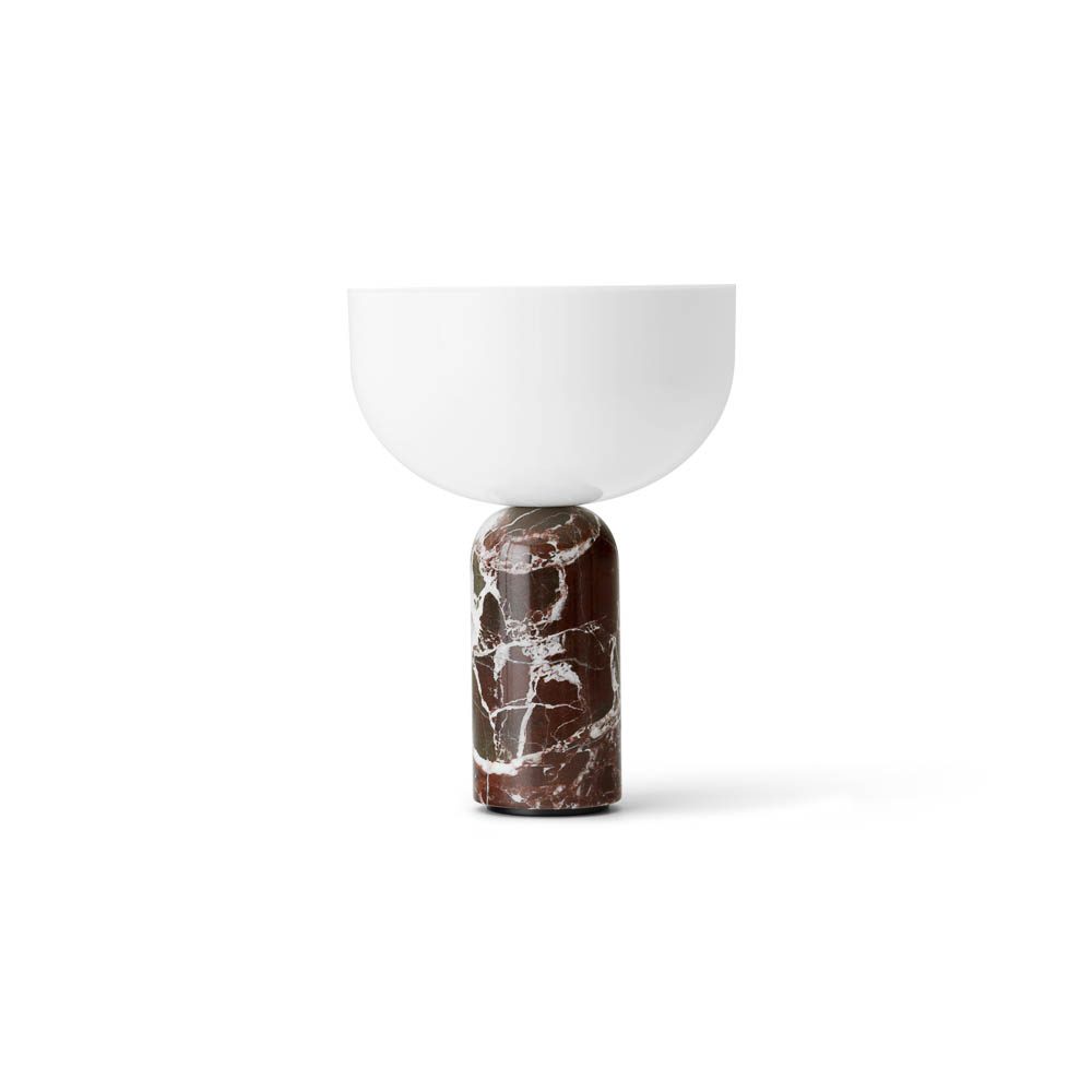 New Works Kizu portable lamp rosso levanto marble