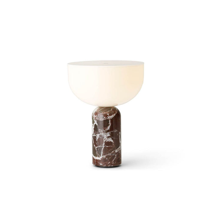 New Works Kizu portable lamp rosso levanto marble