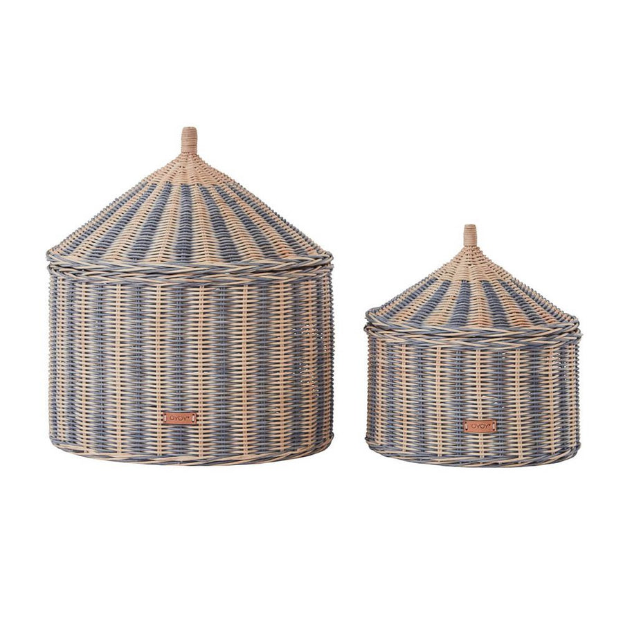 A packshot of Circus basket, set of 2 in blue.