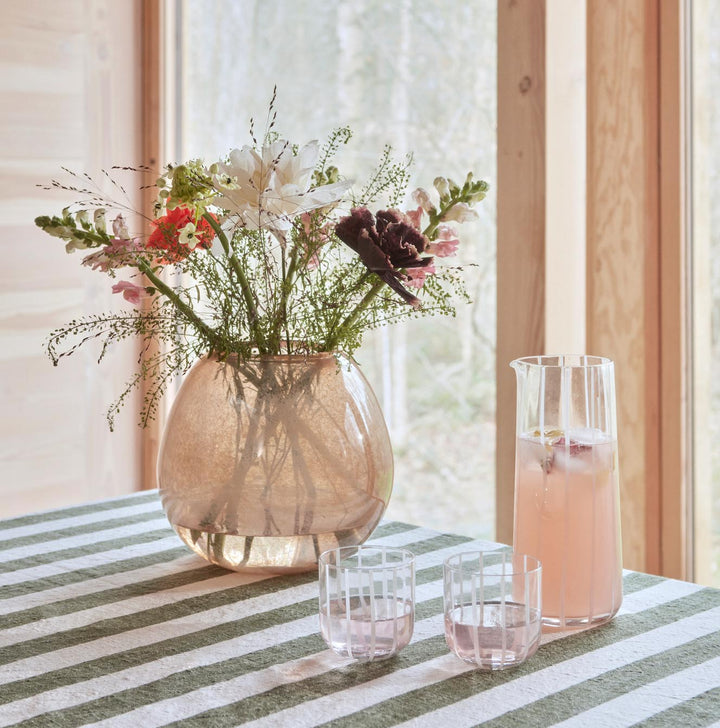 OYOY Striped Tablecloth, Olive, 200 x 140 cm