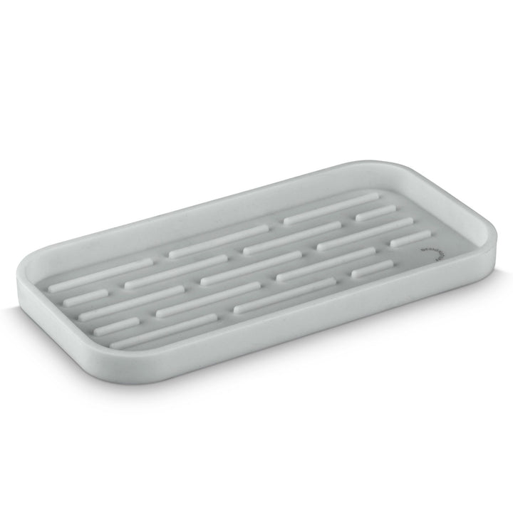 DESIGNSTUFF Sink Tray and Sponge Holder Silicone, Light Grey