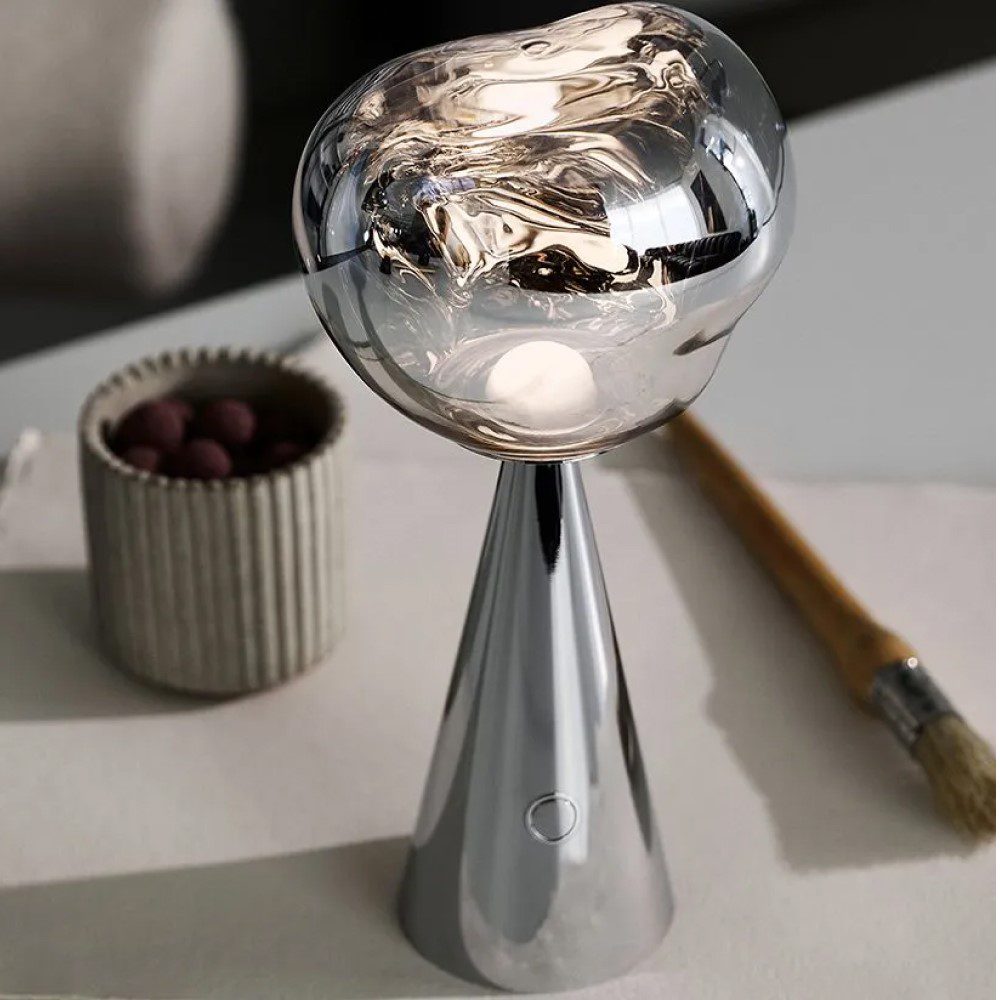 TOM DIXON Melt LED Portable Lamp, Chrome