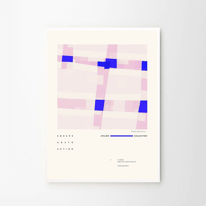 THE POSTER CLUB Mille Henriksen, Square Abstraction Poster Art Print, 50x70cm