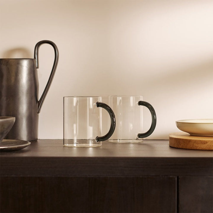 ferm LIVING Still Mug, Clear (Set of 2)