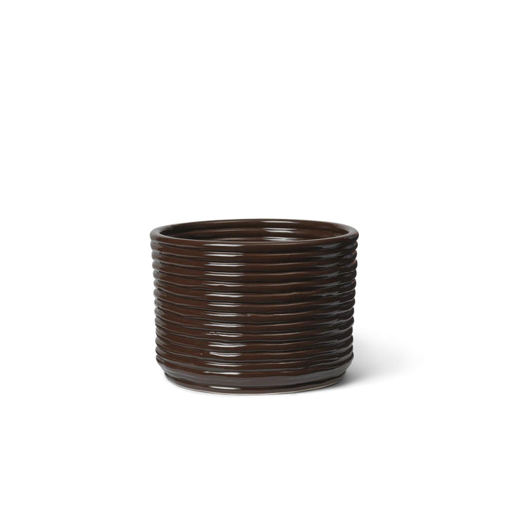 ferm LIVING Corduroy Pot, Carob Brown