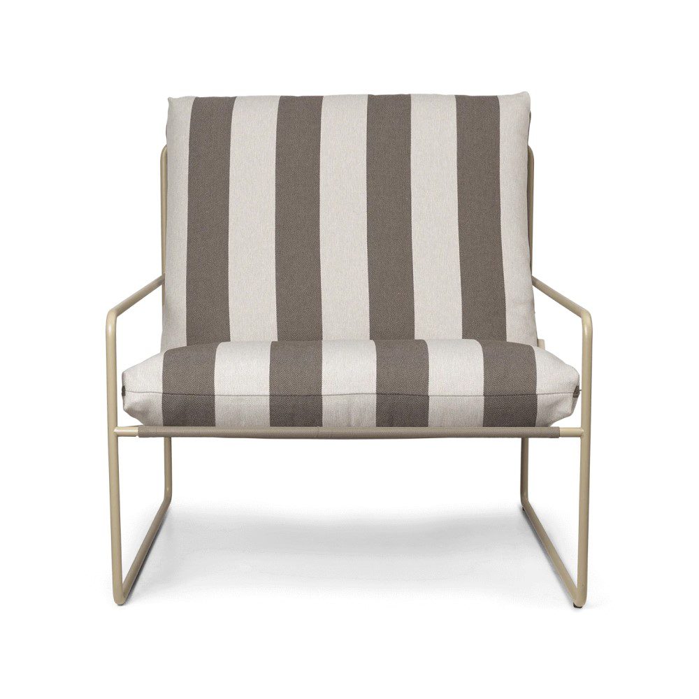 PRE-ORDER | ferm LIVING Desert 1-Seater Sofa, Cashmere/Chocolate Stripe