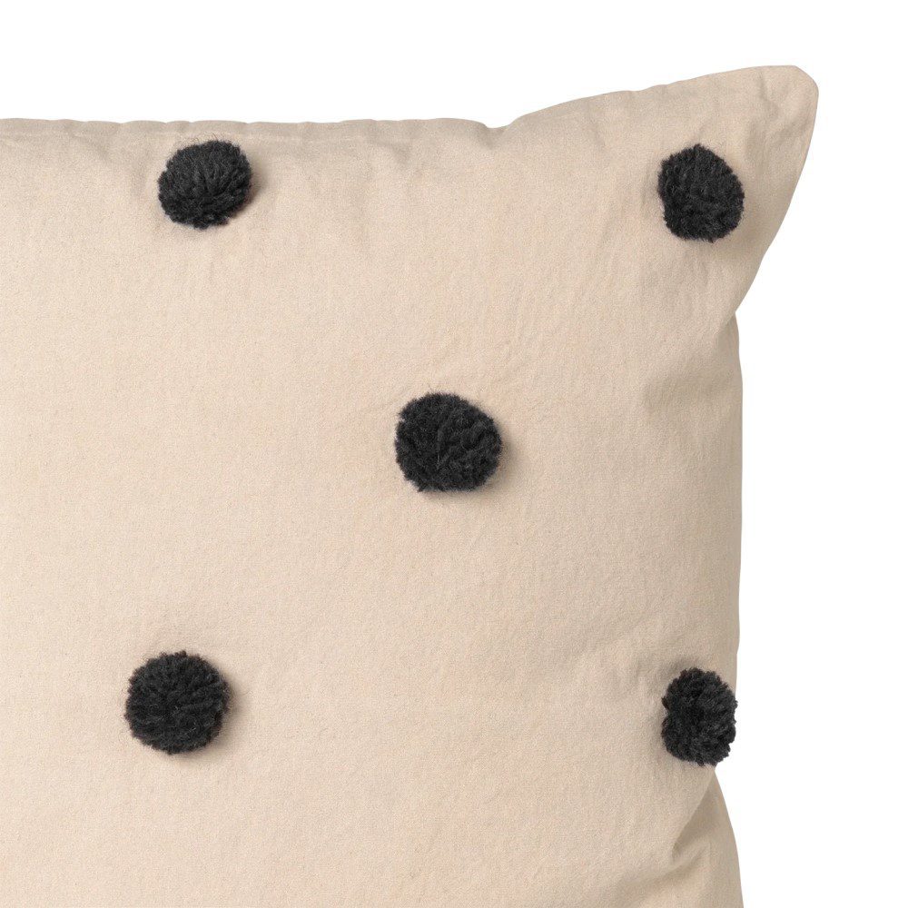 ferm LIVING Dot Tufted Cushion, Sand/Black