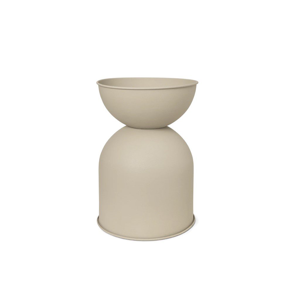 ferm LIVING Hourglass Pot, Medium, Cashmere