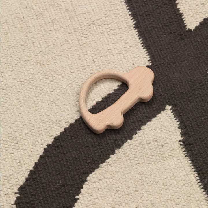 ferm LIVING Lane Rug, Off-White/Chocolate