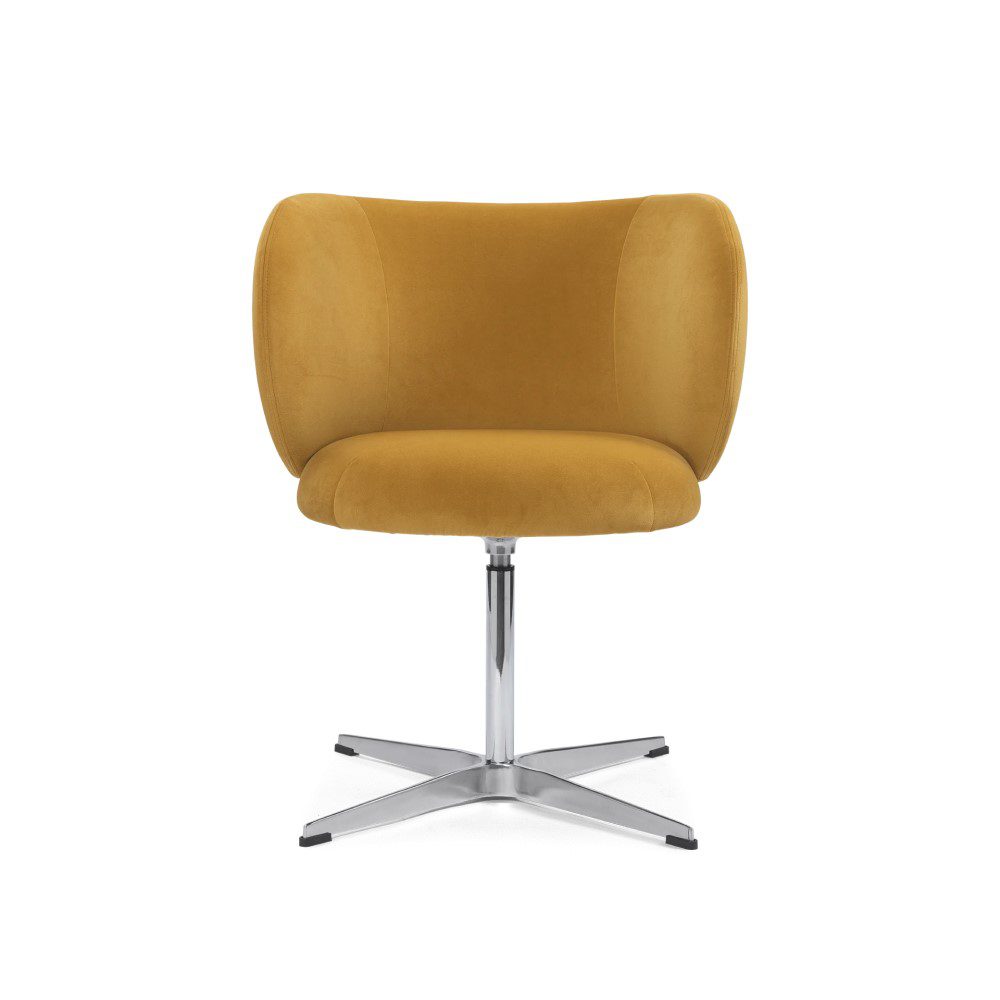 PRE-ORDER | ferm LIVING Rico Dining Chair Swivel, Rich Velvet, Honey