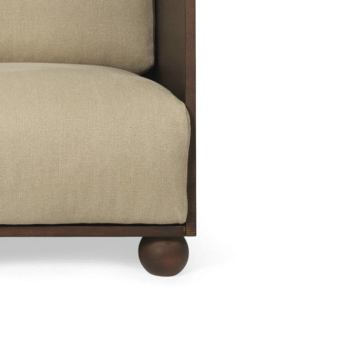 PRE-ORDER | ferm LIVING Rum Lounge Chair, Dark Stained/Natural Linen