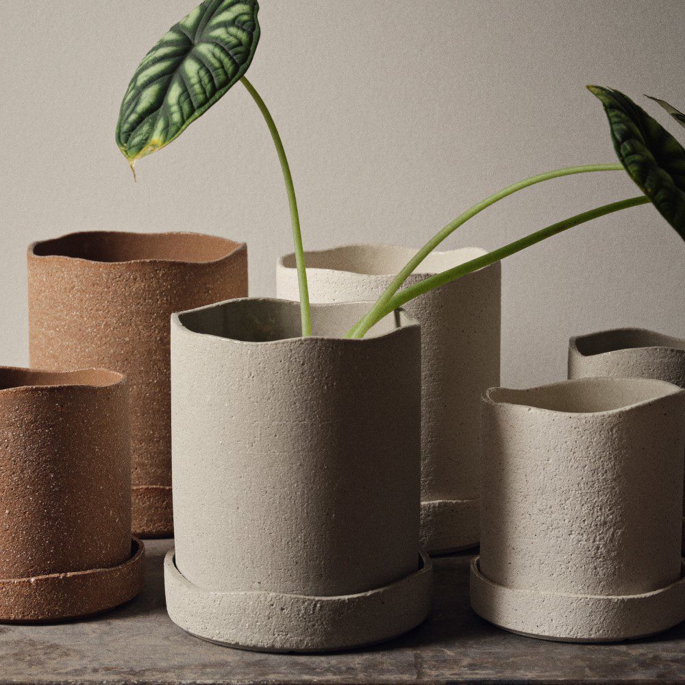 ferm LIVING Uneru Pot, Ø16cm, Grey