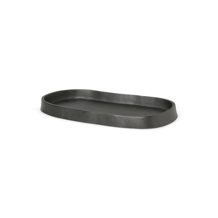 ferm LIVING Yama Tray Oval, Blackened Aluminium